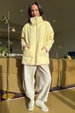 Beach Walk Fleece Jacket Lemon